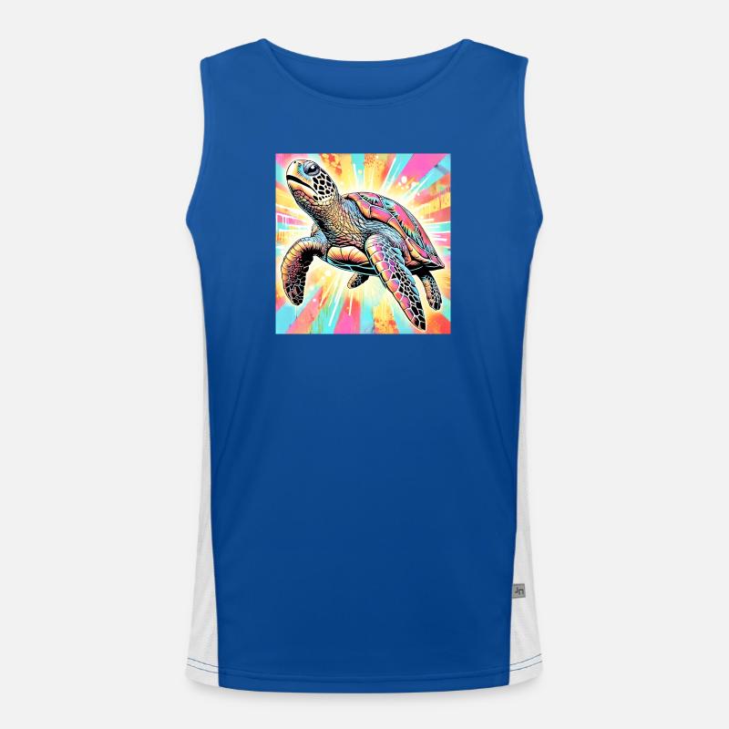 turtle - Men's Functional Contrast Tank Top - royal/white
