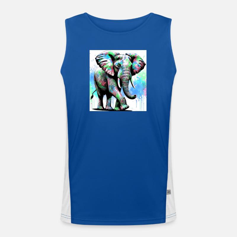 elephant - Men's Functional Contrast Tank Top - royal/white