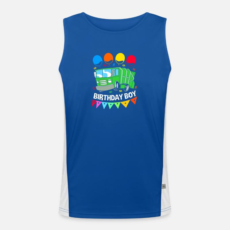 Garbage Truck Garbage Truck Garbage Man Trash Can Men's Functional Contrast Tank Top 