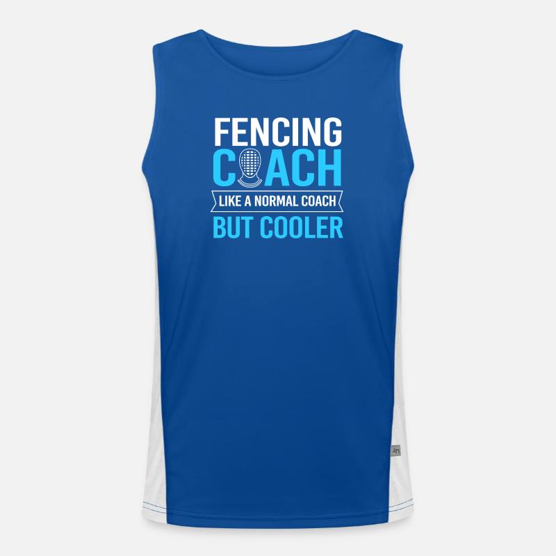 fencing - Men's Functional Contrast Tank Top - royal/white