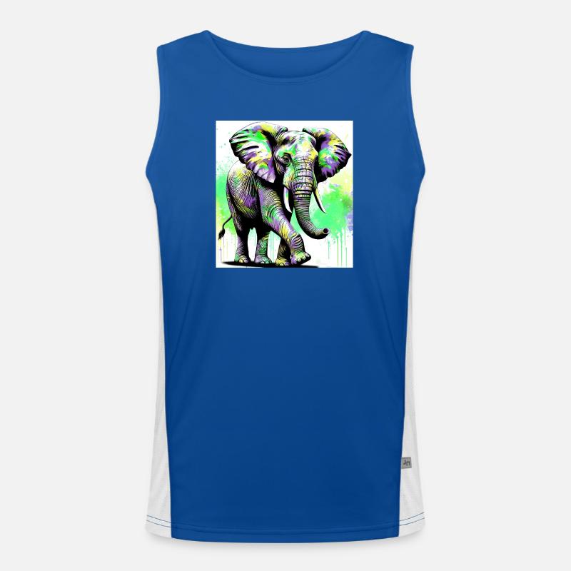 elephant - Men's Functional Contrast Tank Top - royal/white