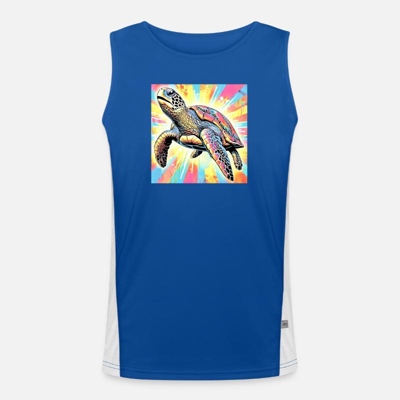 turtle - Men's Functional Contrast Tank Top - royal/white