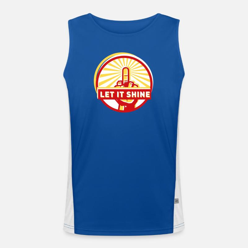 let it shine - Men's Functional Contrast Tank Top  - royal/white