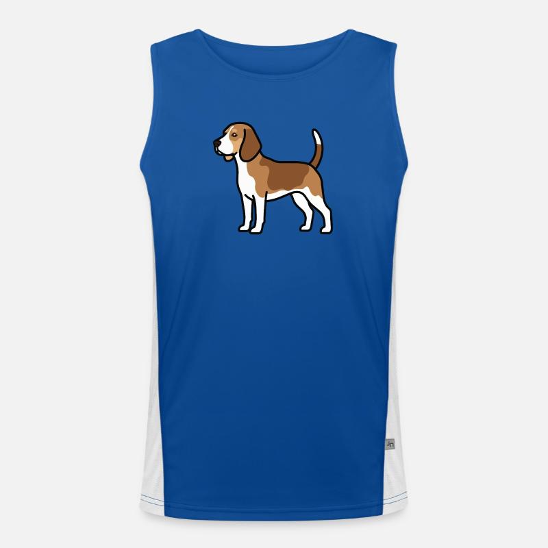 Beagle Dog Funktionelles Kontrast-Tank Top für Männer 