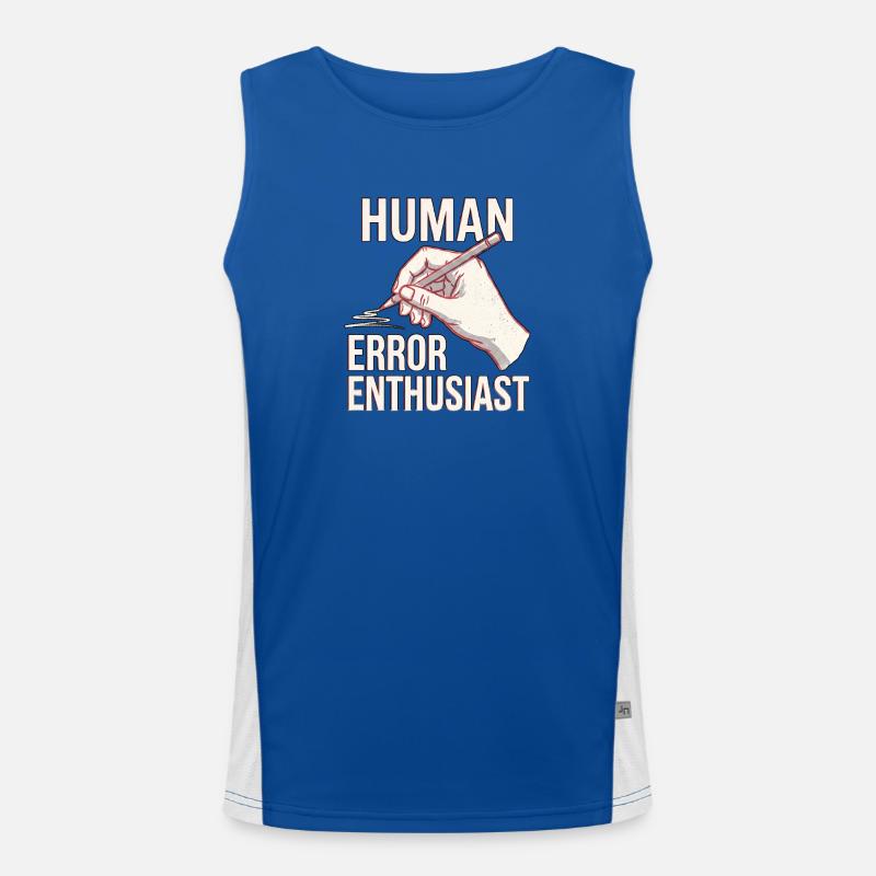 Human Error - Men's Functional Contrast Tank Top - royal/white