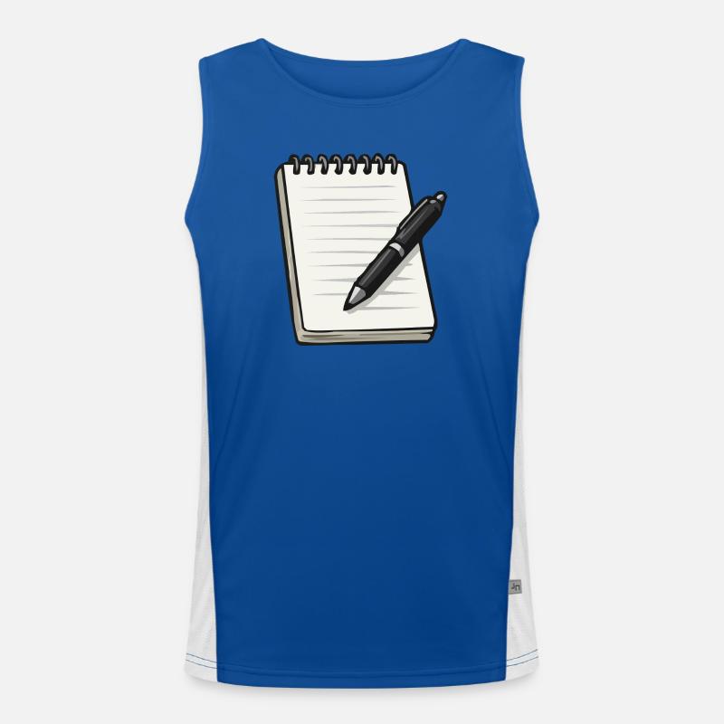 Notebook - Men's Functional Contrast Tank Top - royal/white