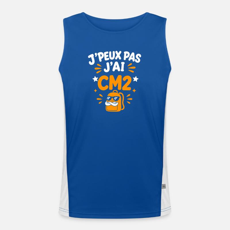 J'peux pas j'ai CM2 Débardeur respirant contrasté Homme 