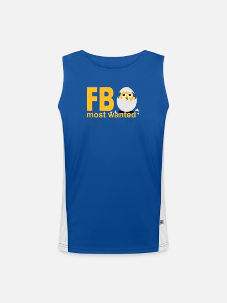 most wanted chick egg - Men's Functional Contrast Tank Top  - royal/white