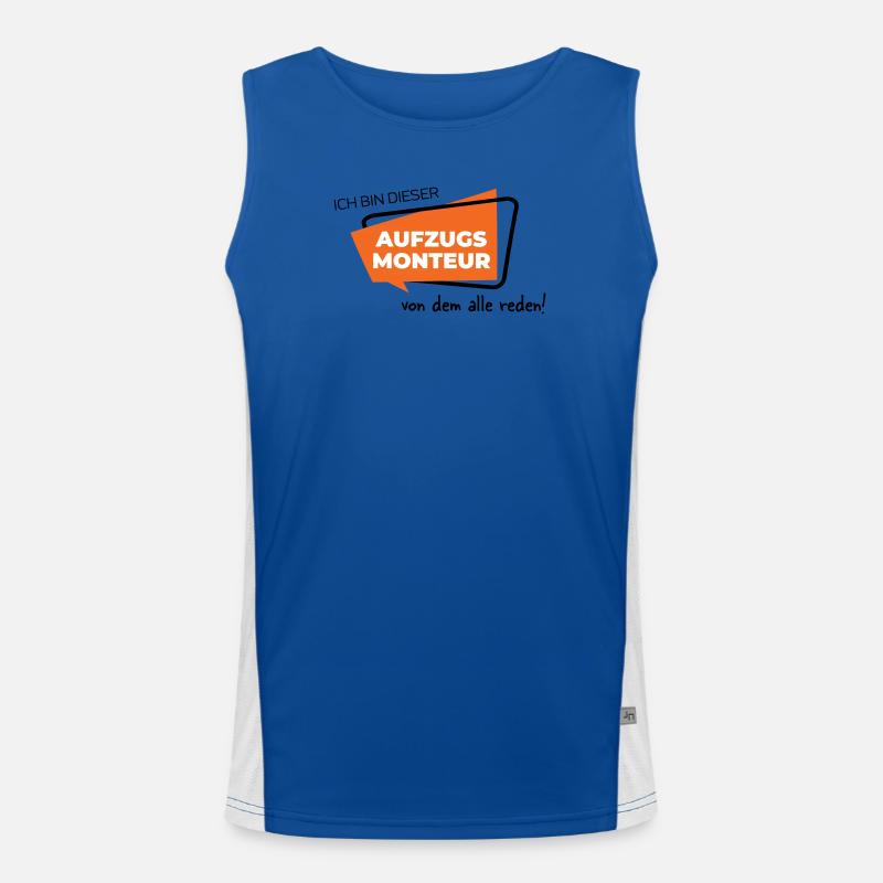 Aufzugsmonteur Funktionelles Kontrast-Tank Top für Männer 