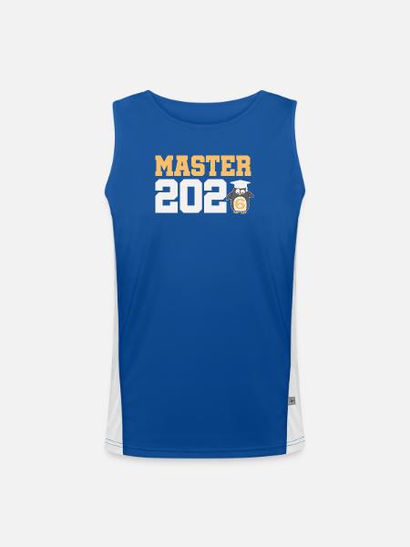 Master 2026 Diplôme - Débardeur respirant contrasté Homme - bleu/blanc