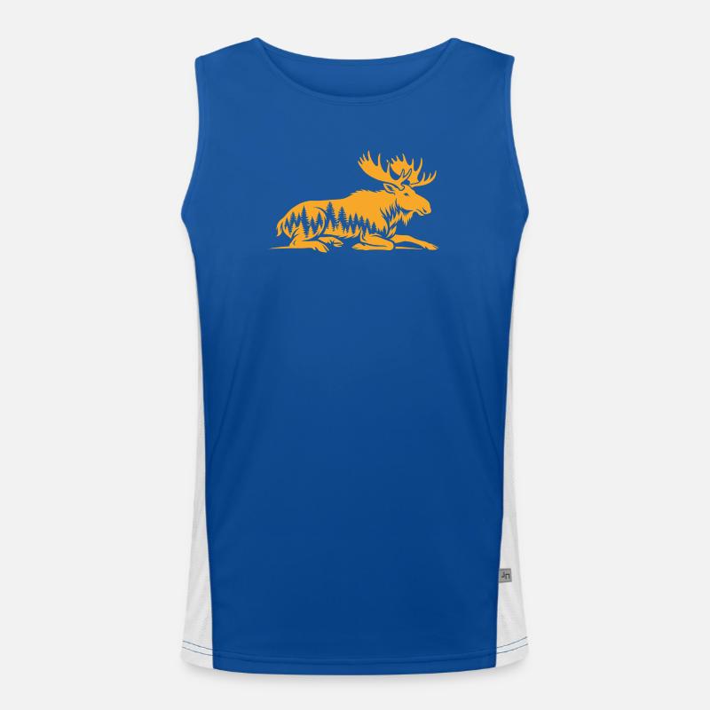 Elch Funktionelles Kontrast-Tank Top für Männer 