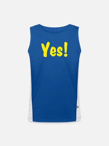 Yes! - Funktionelles Kontrast-Tank Top für Männer - Royal/Weiß