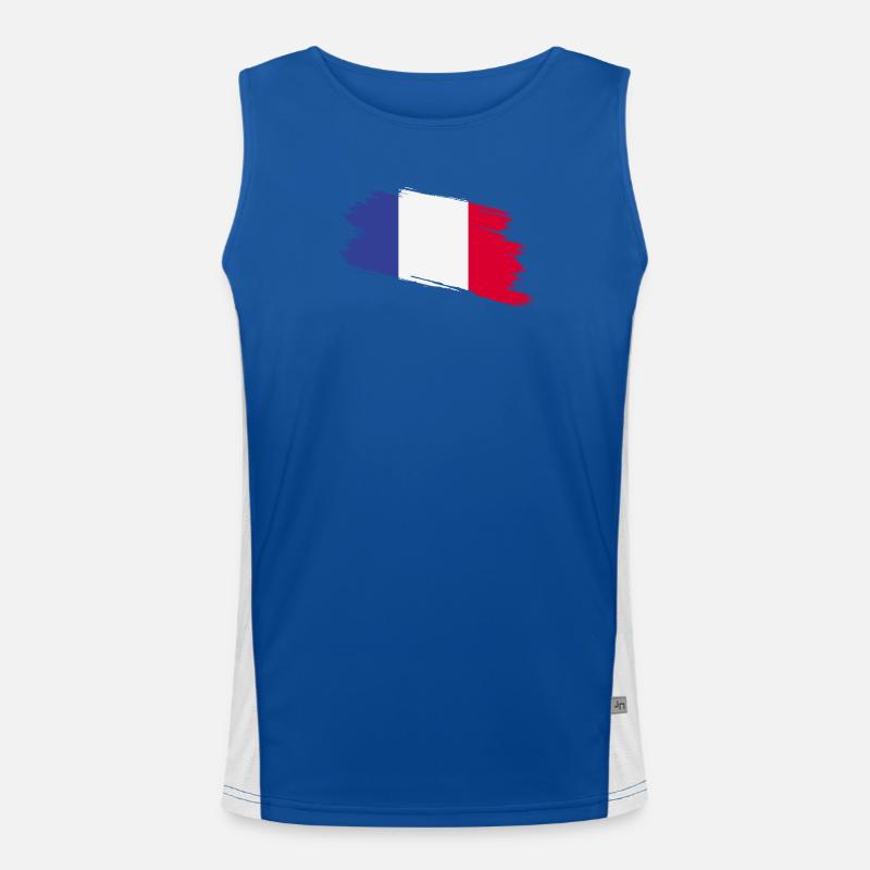 France Men's Functional Contrast Tank Top 