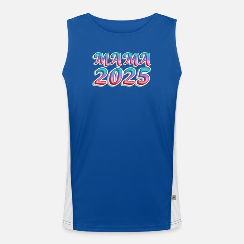 Mama 2025 Farbexplosion Funktionelles Kontrast-Tank Top für Männer 