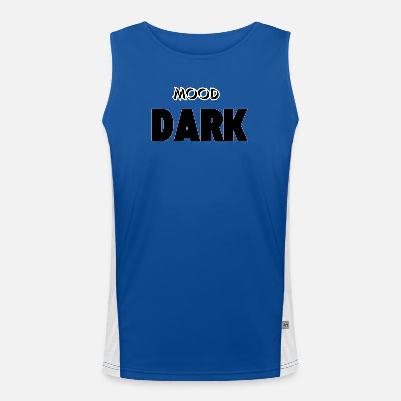 Mood: Dark - Men's Functional Contrast Tank Top  - royal/white