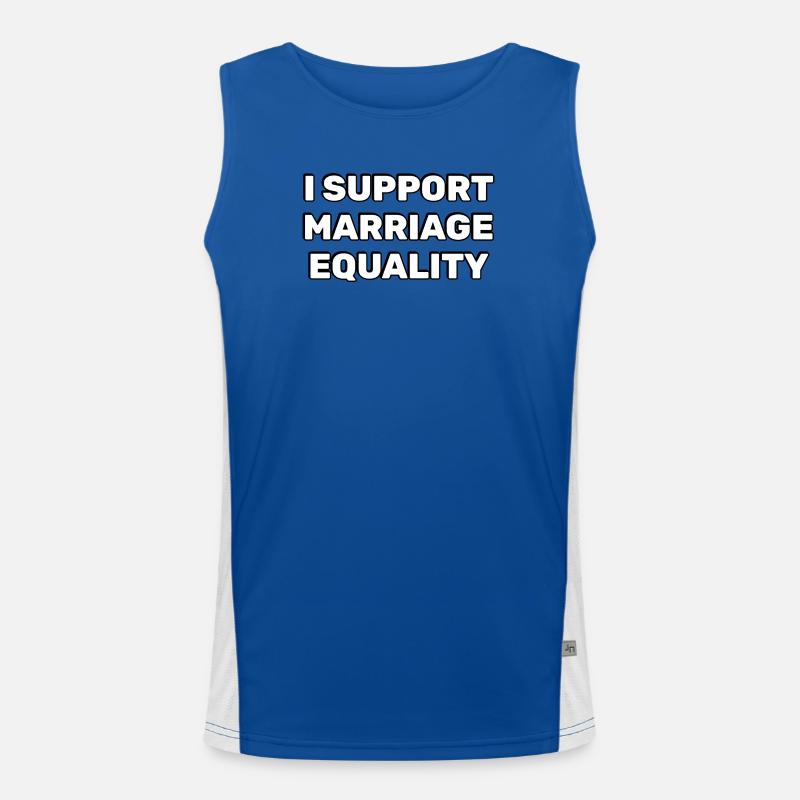 Support Marriage Equality  Men's Functional Contrast Tank Top 