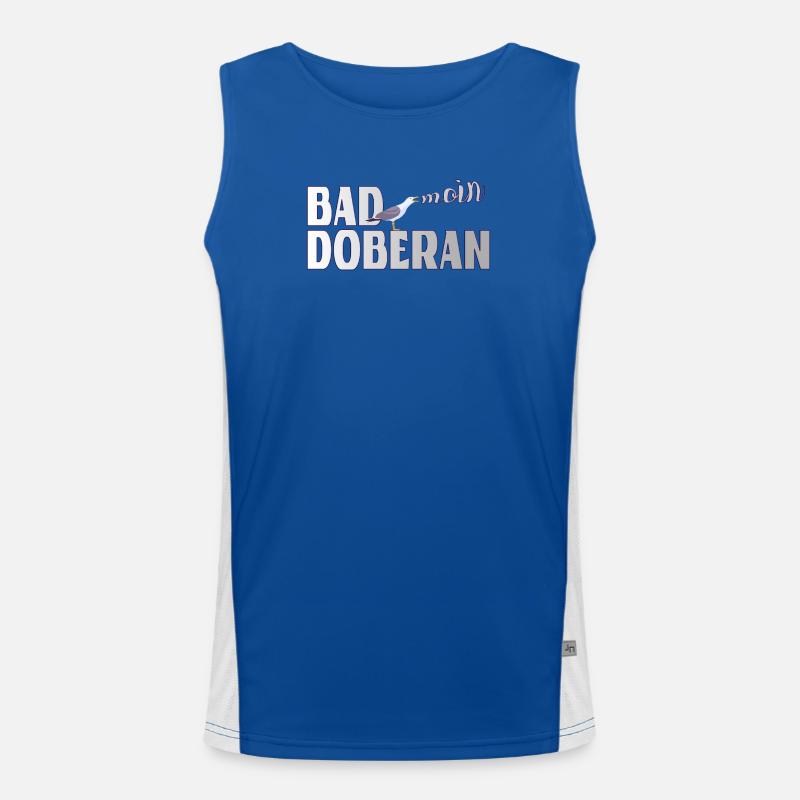 Möwe & Moin Bad Doberan Ostsee Funktionelles Kontrast-Tank Top für Männer 