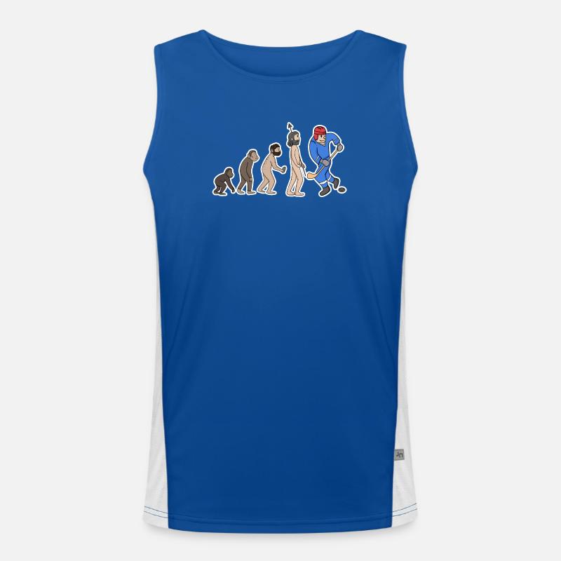 Evolution Eishockeyspieler  - Men's Functional Contrast Tank Top  - royal/white