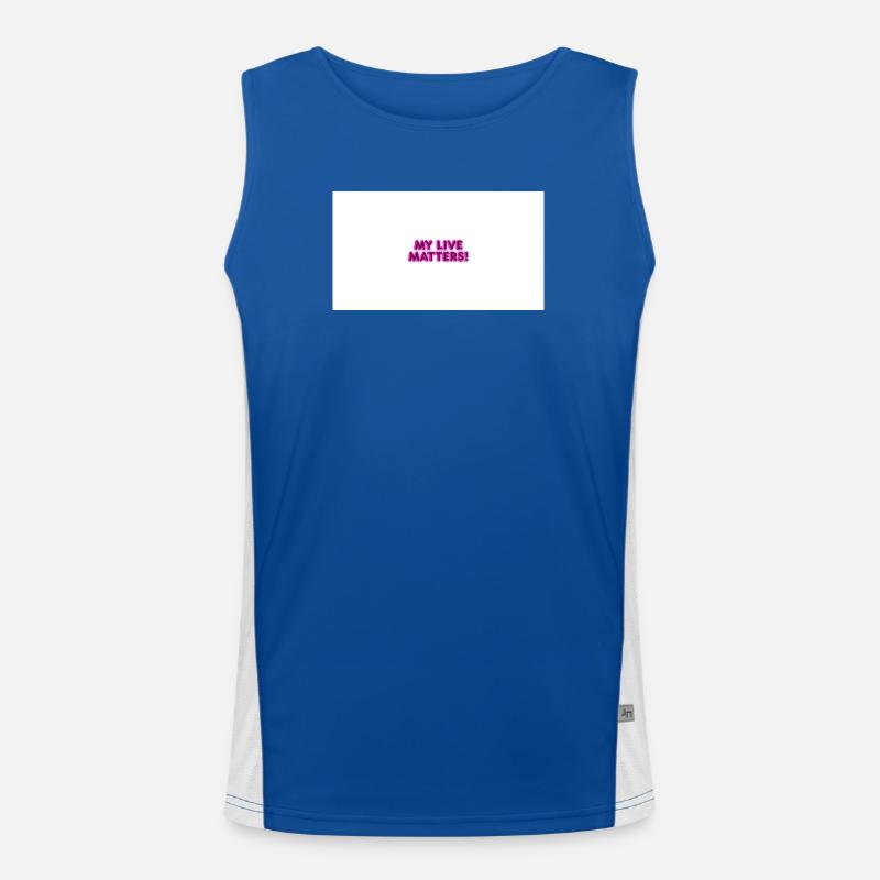 MY_LIVE_MATTERS_- Funktionelles Kontrast-Tank Top für Männer 