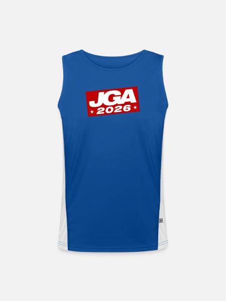 Jga 2026 Bachelor Party - Men's Functional Contrast Tank Top - royal/white