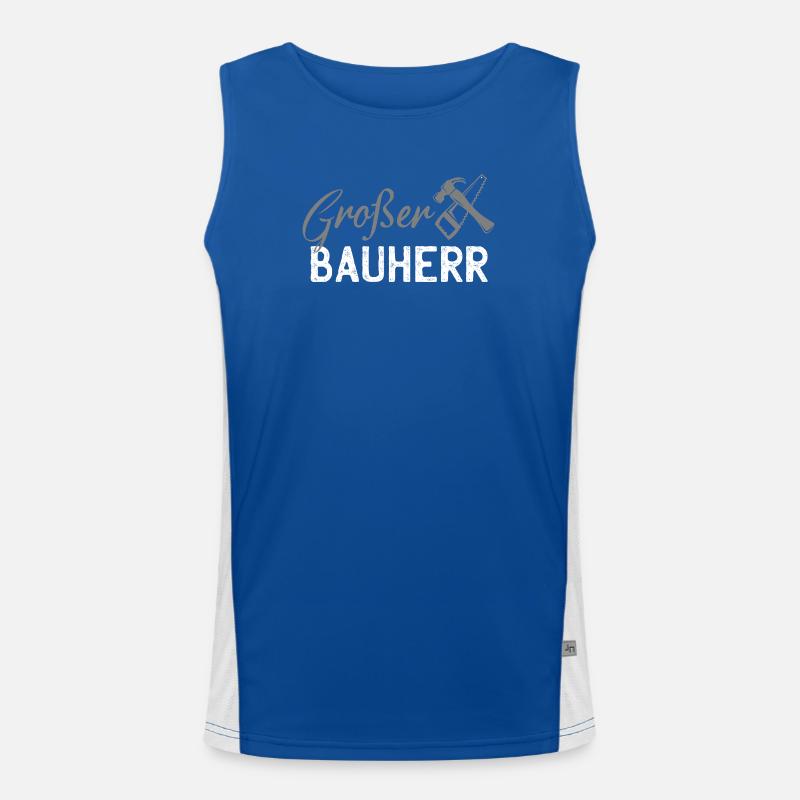 Bauherr Werkzeug-Silhouette Funktionelles Kontrast-Tank Top für Männer 