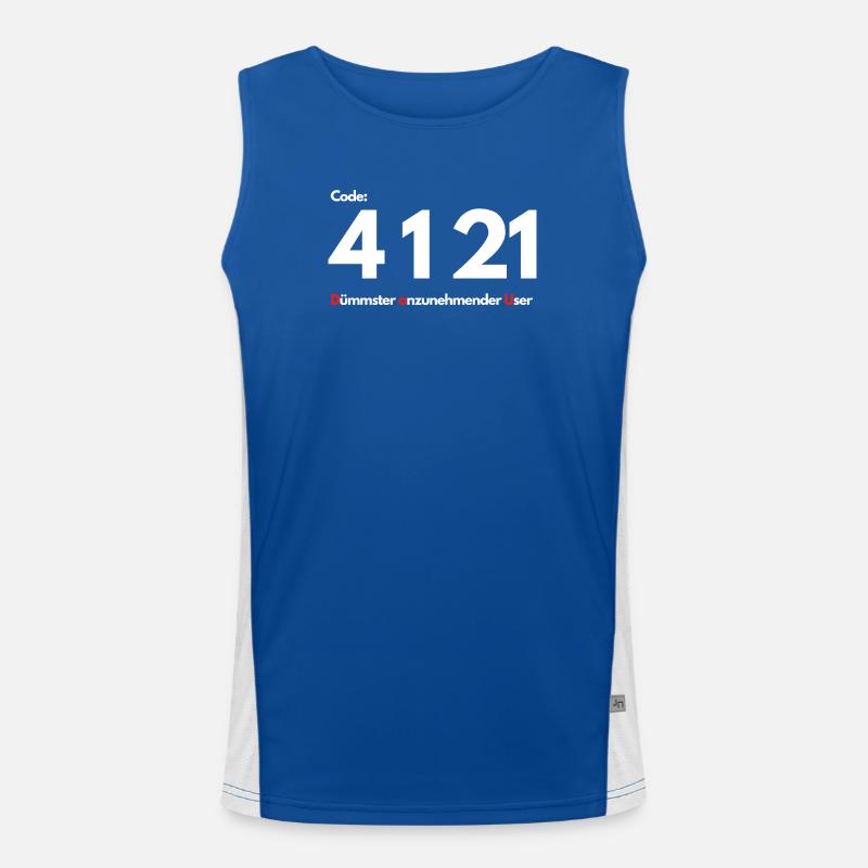 Code 4 1 21 Dümmster anzunehmender User Funktionelles Kontrast-Tank Top für Männer 