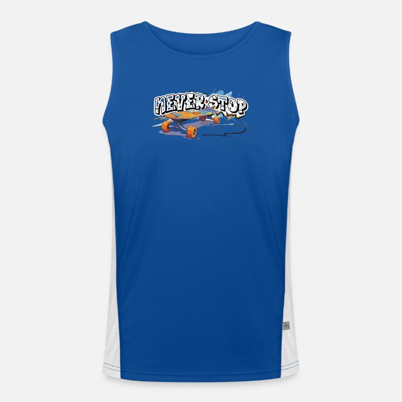 Farbiger Skateboard Graffiti Design Funktionelles Kontrast-Tank Top für Männer 