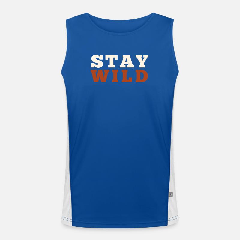 Bleib wild Funktionelles Kontrast-Tank Top für Männer 