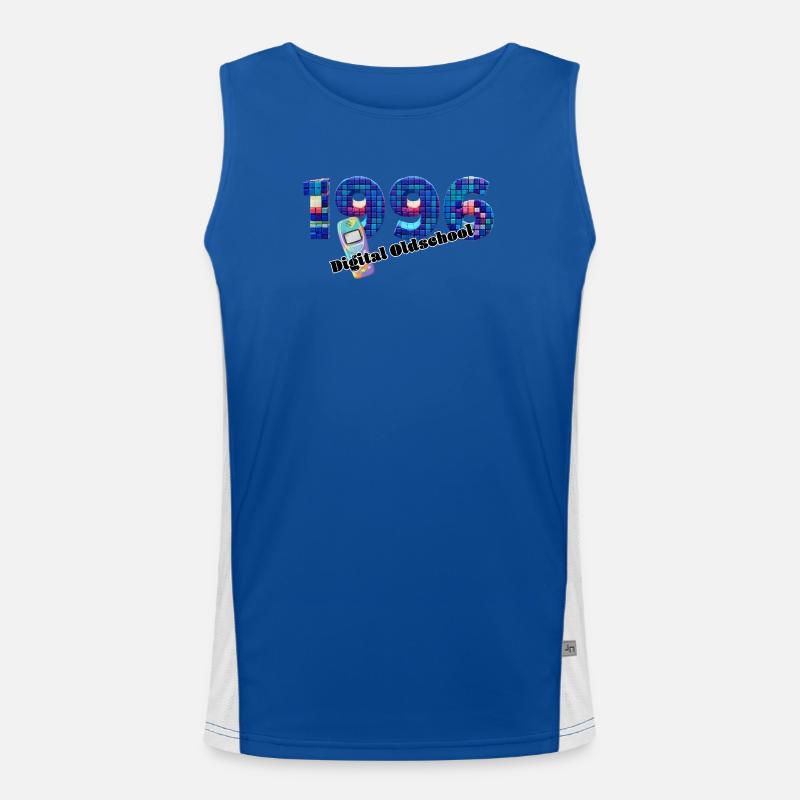 1996 – Früher Digital Lifestyle Funktionelles Kontrast-Tank Top für Männer 