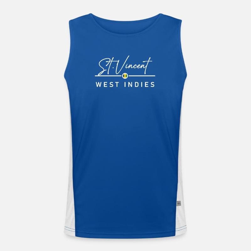 St. Vincent & Grenadinen - West Indies - Karibik Funktionelles Kontrast-Tank Top für Männer 