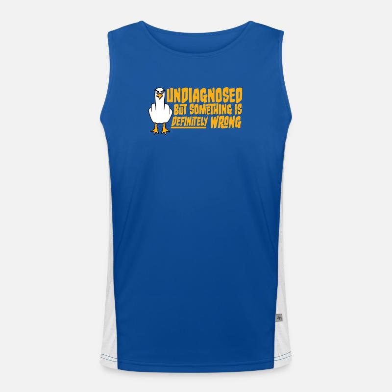 Undiagnosed But Something Is Definitely Wrong Möwe Funktionelles Kontrast-Tank Top für Männer 
