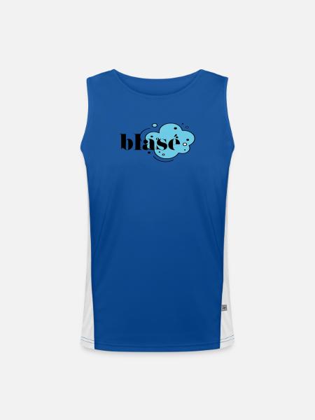 Blasé - Men's Functional Contrast Tank Top - royal/white
