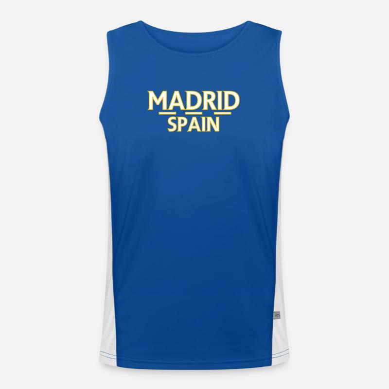 Madrid – Spain - Men's Functional Contrast Tank Top  - royal/white