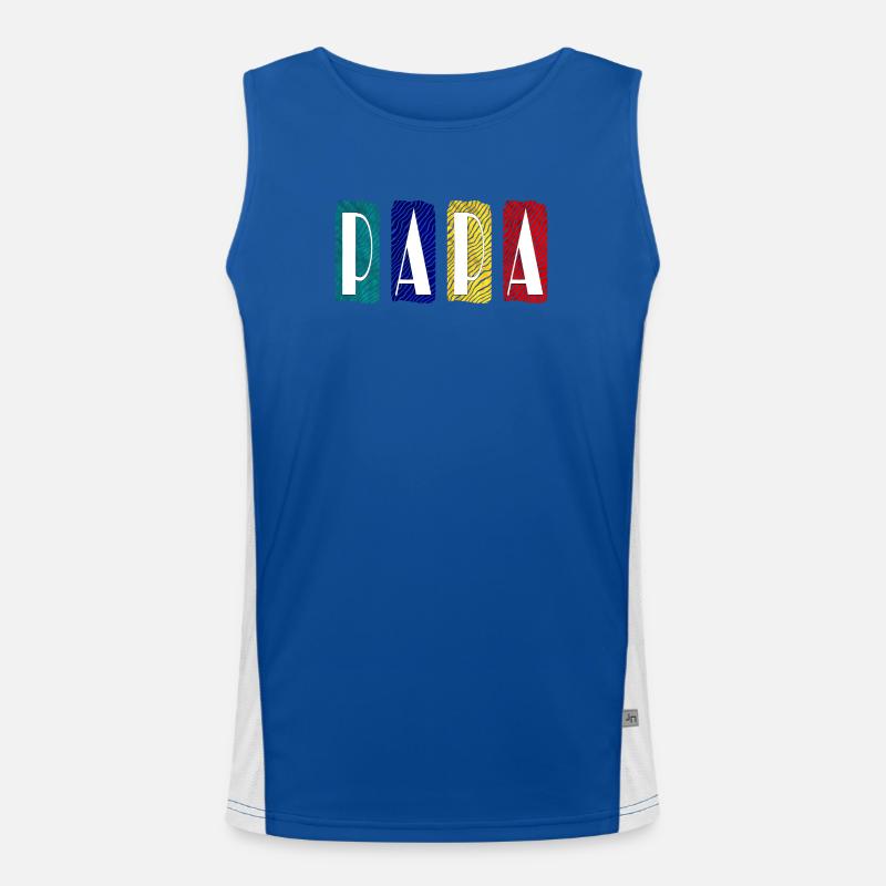 PAPA Zebra Farbpanel Funktionelles Kontrast-Tank Top für Männer 