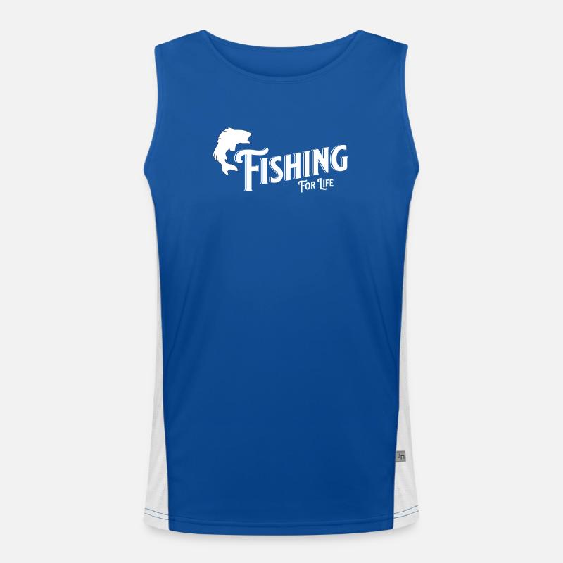 Fishing for life Funktionelles Kontrast-Tank Top für Männer 