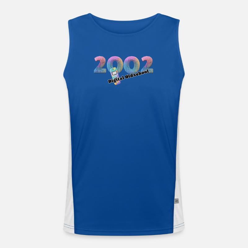 2002 – Mobile digital style - Men's Functional Contrast Tank Top  - royal/white