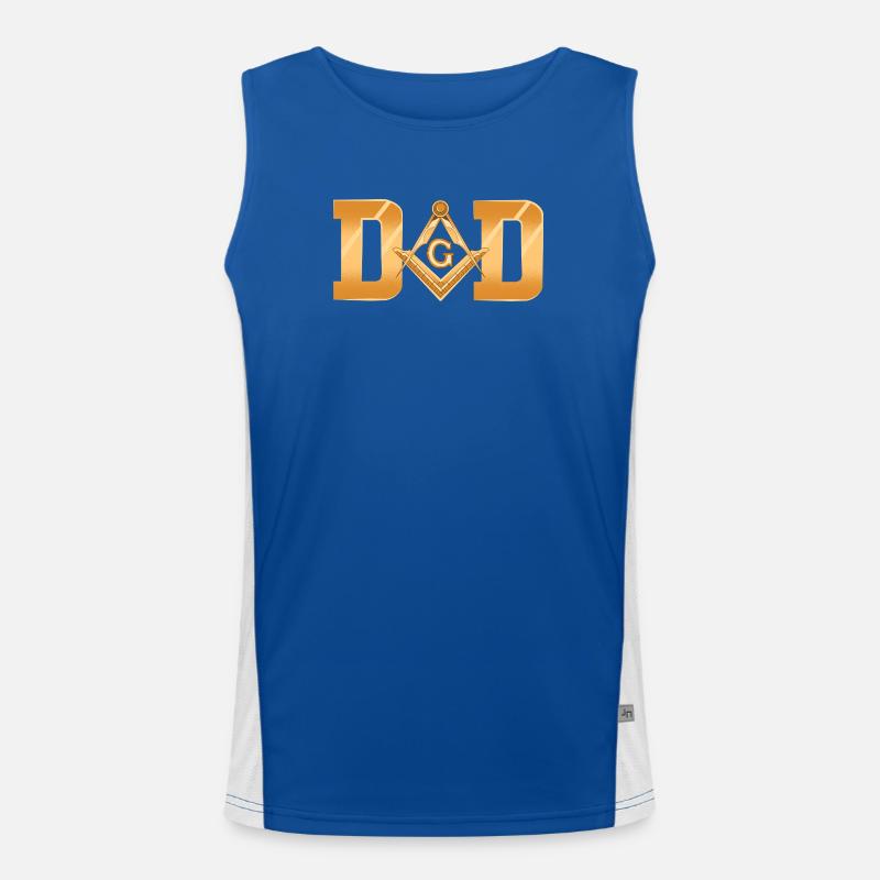 Illuminati Freemasons Men's Functional Contrast Tank Top 
