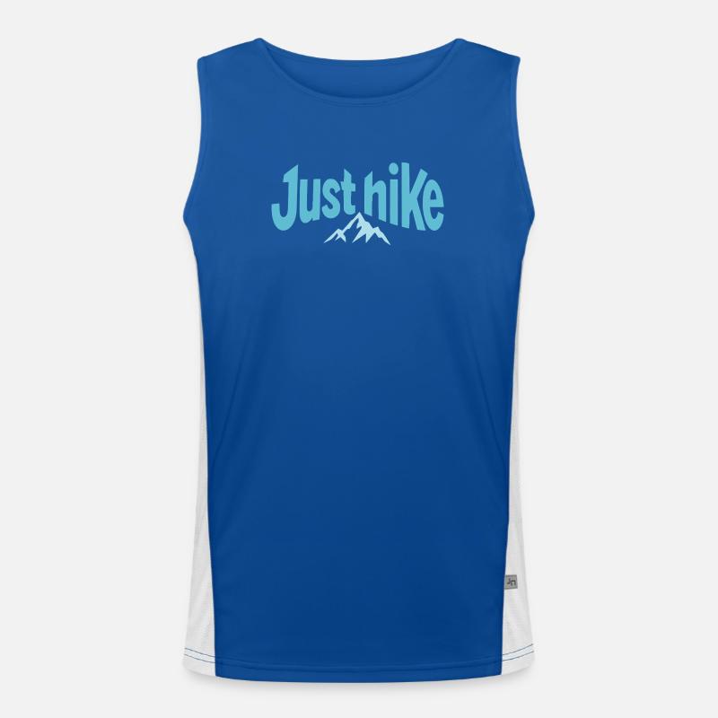 Just Hike Design mit Berg Funktionelles Kontrast-Tank Top für Männer 