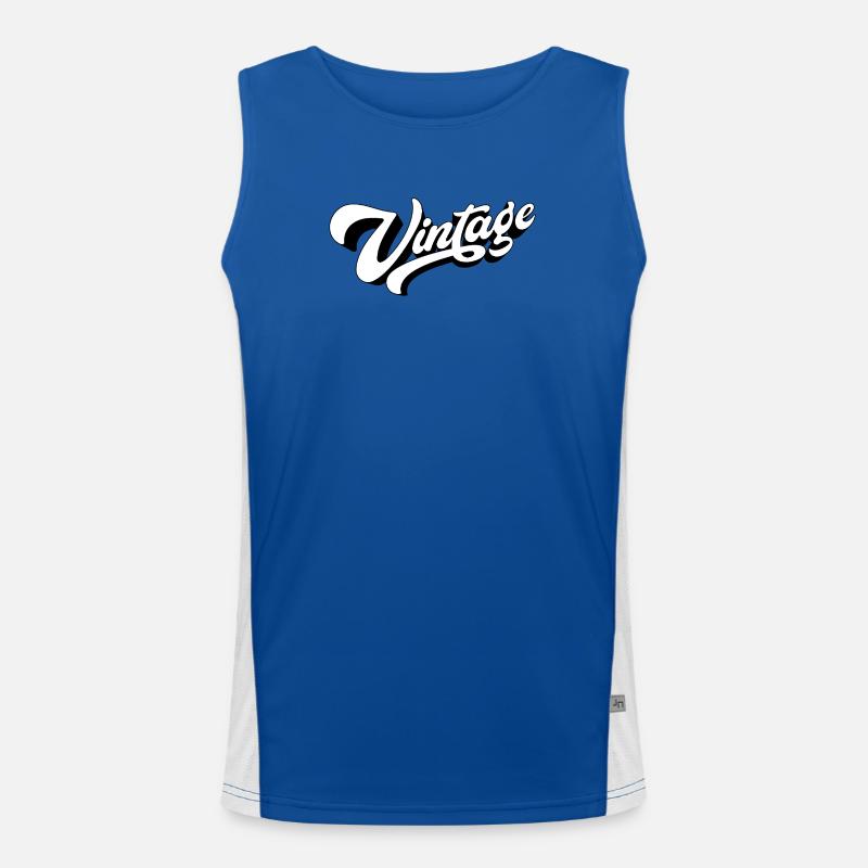 Vintage noir et blanc Débardeur respirant contrasté Homme 