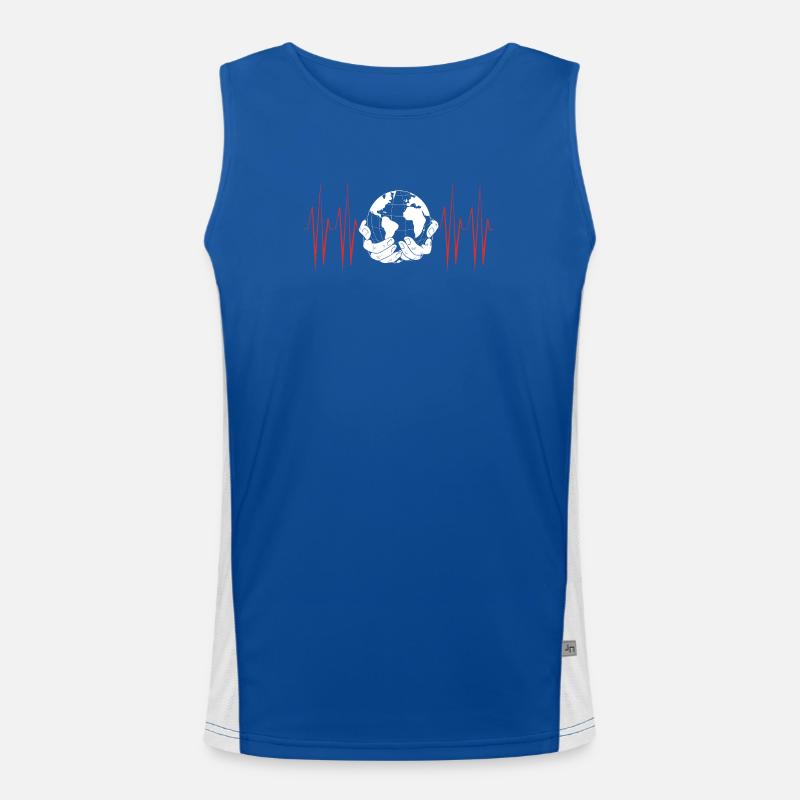 Climate change Environment Environmental protection - Men's Functional Contrast Tank Top - royal/white