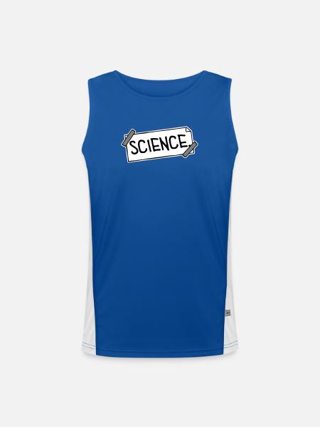 Science Science Statement Nerd Education Saying - Men's Functional Contrast Tank Top - royal/white