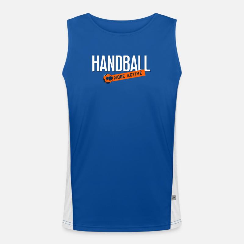Handball Active Mode - Men's Functional Contrast Tank Top  - royal/white
