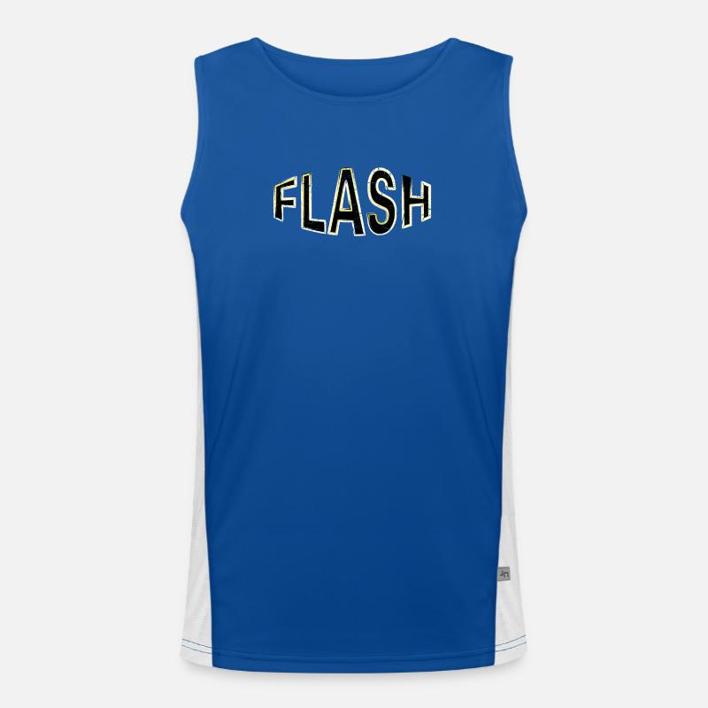 FLASH label with flashes Men's Functional Contrast Tank Top 