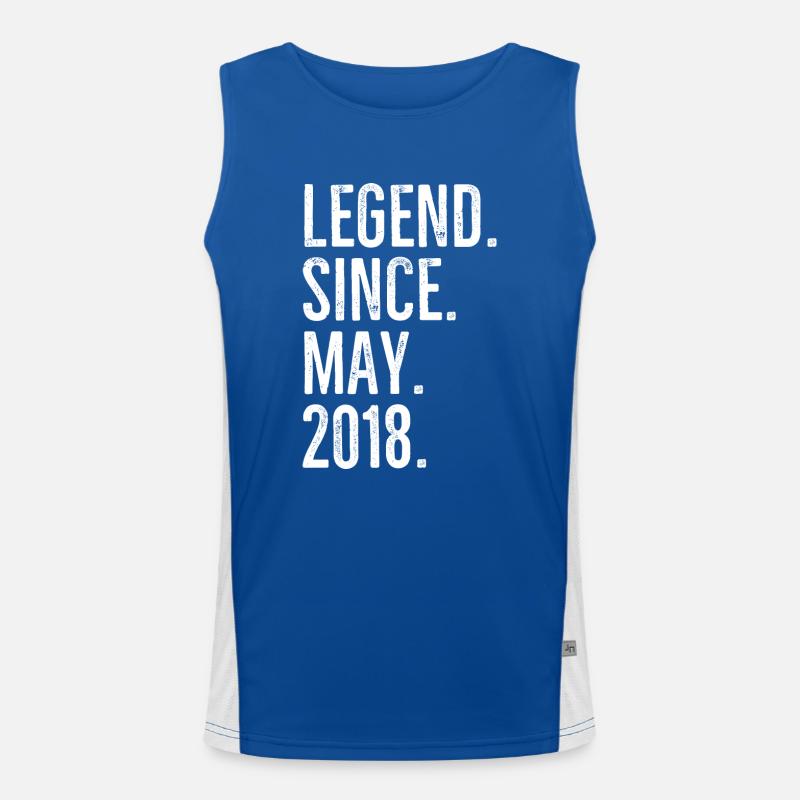 Legend Since May 2018 - Men's Functional Contrast Tank Top - royal/white