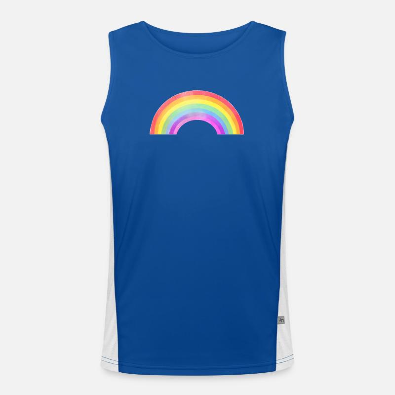 Regenbogenbogen  Funktionelles Kontrast-Tank Top für Männer 