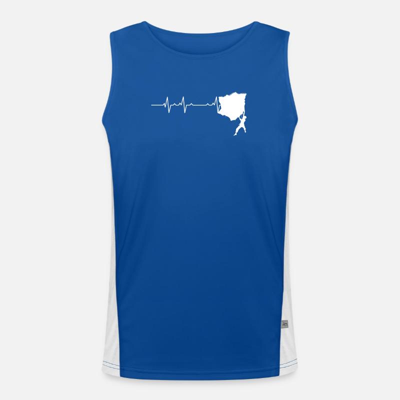 Climber on a Heartbeat Trail Men's Functional Contrast Tank Top 