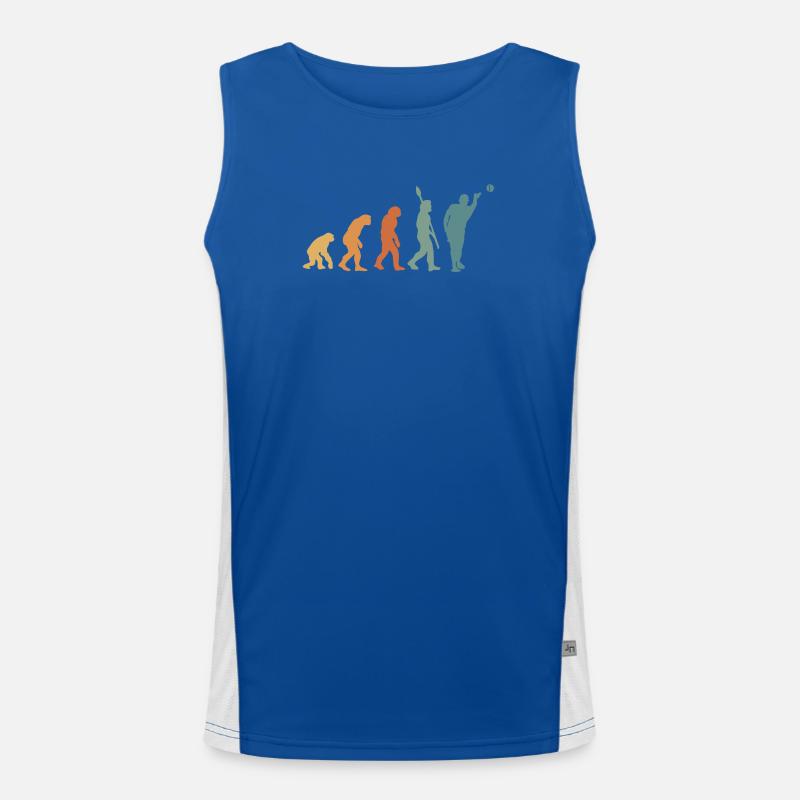 Pétanque Evolution Retro - Men's Functional Contrast Tank Top  - royal/white