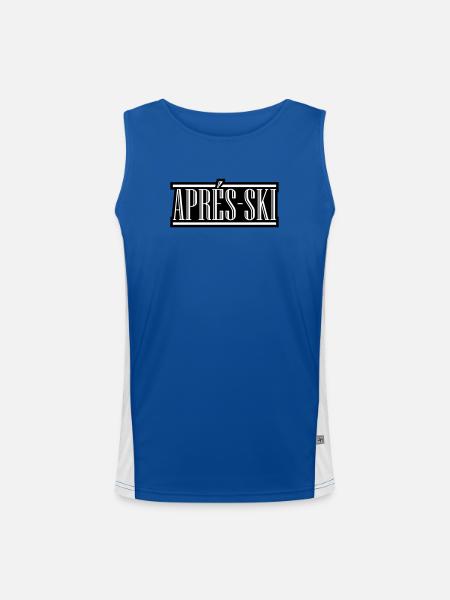 Après-ski - Men's Functional Contrast Tank Top - royal/white