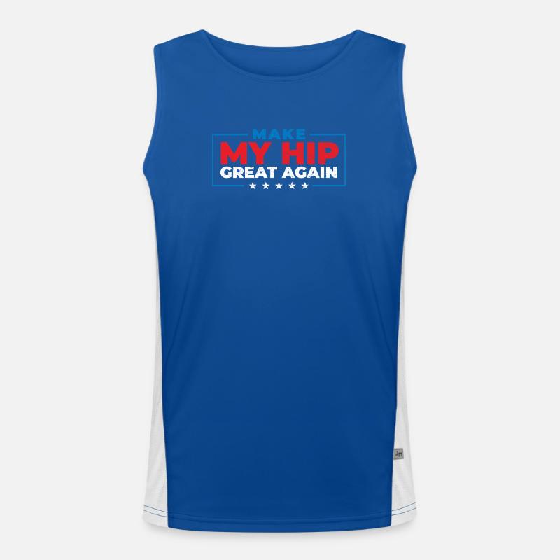 Make My Hip Again Great Round Hüftgelenkersatz Funktionelles Kontrast-Tank Top für Männer 