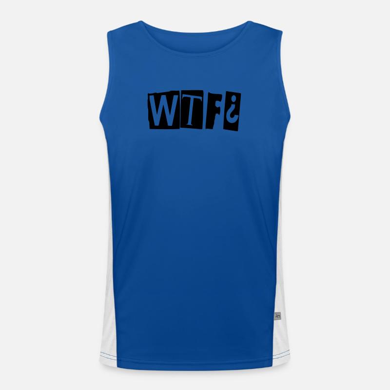 wtf - Men's Functional Contrast Tank Top  - royal/white